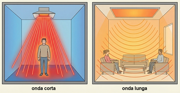 Differenza di irraggiamento tra le onde corte e le onde lunghe